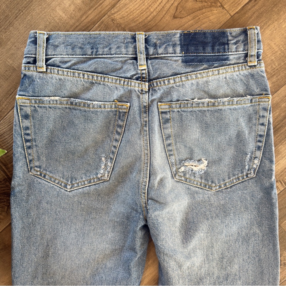 Zara cropped skinny button fly jeans with bead embroidered flowers Size 2 - Picture 11 of 11